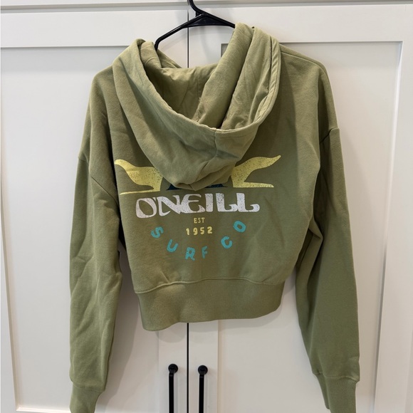 Olive Green Zip-Up Hoodie - Picture 4 of 4